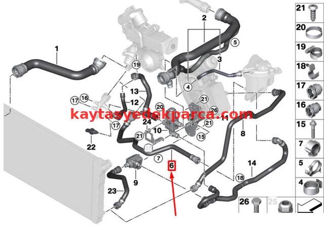 17127808079-7808079-BMW-SU BİDON HORTUMU E70