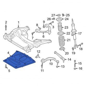 BMW-31116759878-MOTOR TRAVERS KORUMA SACI E60