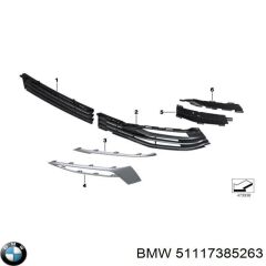 BMW-51117385263-TAMPON IZGARA KAPAĞI SOL ÖN G30
