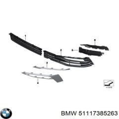 BMW-51117385263-TAMPON IZGARA KAPAĞI SOL ÖN G30
