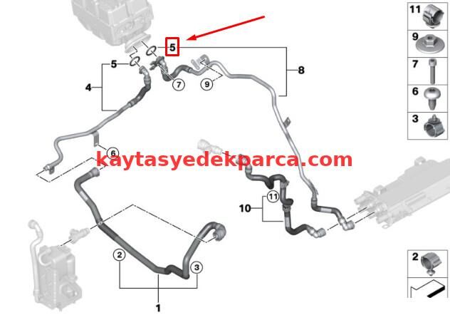 17227509301-7509301-BMW-YAĞ RADYATÖR HORTUMU X5/3.0