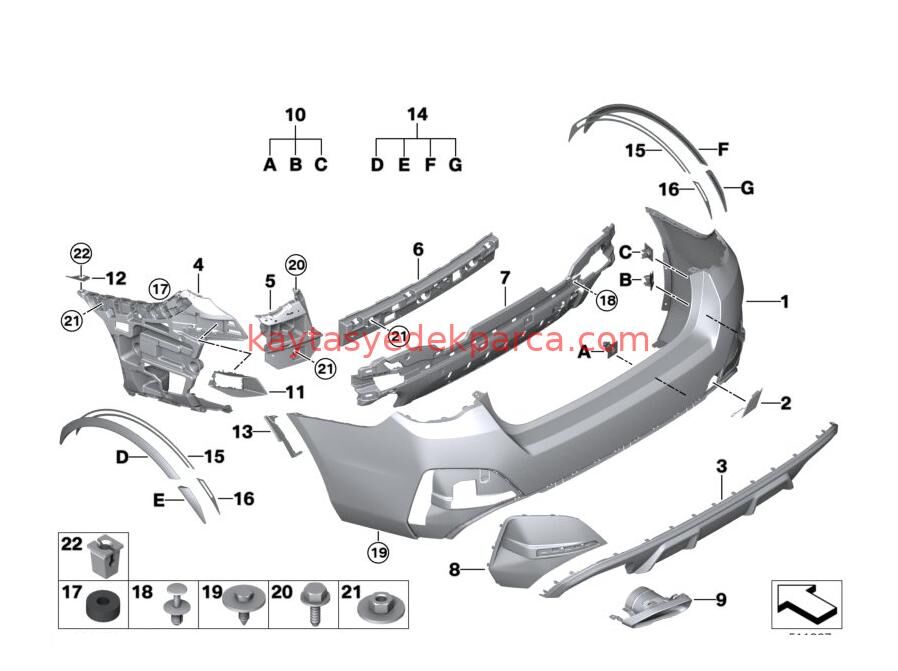 51775A360F7-5A360F7-BMW-MARŞBİYEL SPOYLERİ SOL G26