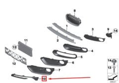 BMW-51117452305-TAMPON IZGARA KAPLAMA KROMU F22/F23 LCİ SOL