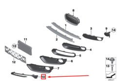 BMW-51117452306-TAMPON IZGARA KAPLAMA KROMU F22/F23 LCİ SAĞ
