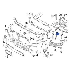 BMW-51117458358-TAMPON IZGARASI F22/F23 LCİ SAĞ