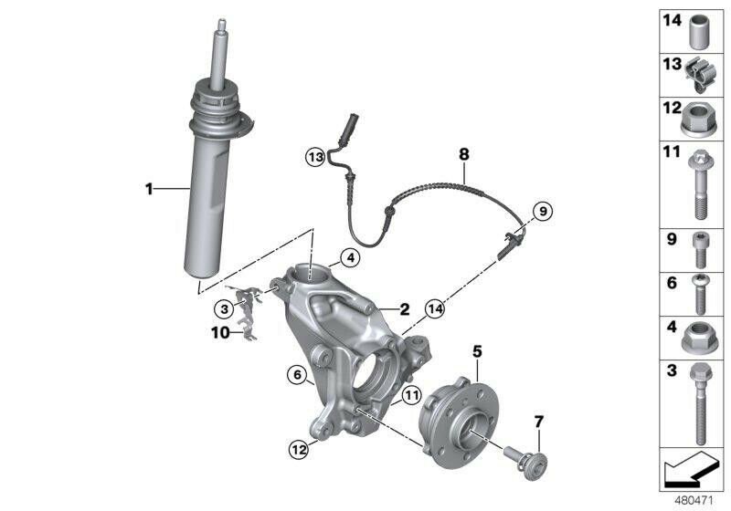 BMW-31216876643-ÖN AKS TAŞIYICI