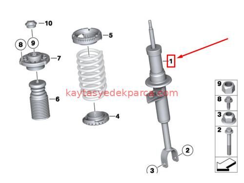 31316789361-6789361-BMW-AMORTİSÖR ÖN/L F10