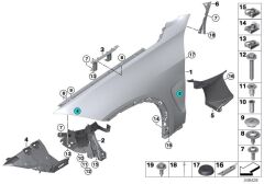 BMW-51657373542-ÇAMURLUK ÖN F15 SAĞ