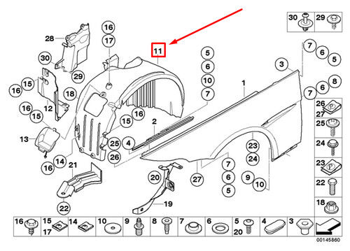 BMW-51717009716-ÇAMURLUK DAVLUNBAZI E63/R/ÖN