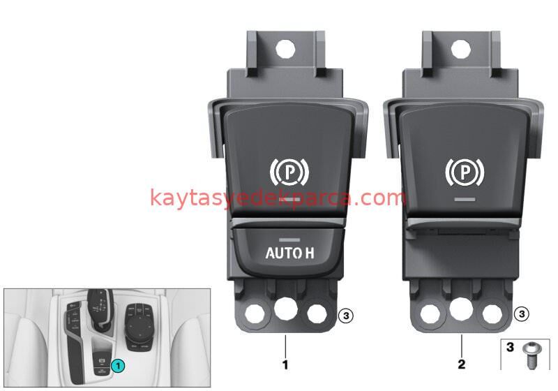 61315A72FE2-5A72FE2-BMW-EL FREN DÜĞMESİ