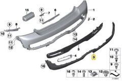 MİN-51127265087-TAMPON ALT SPOYLERİ MİNİ/R56/ARKA/PDC' Lİ