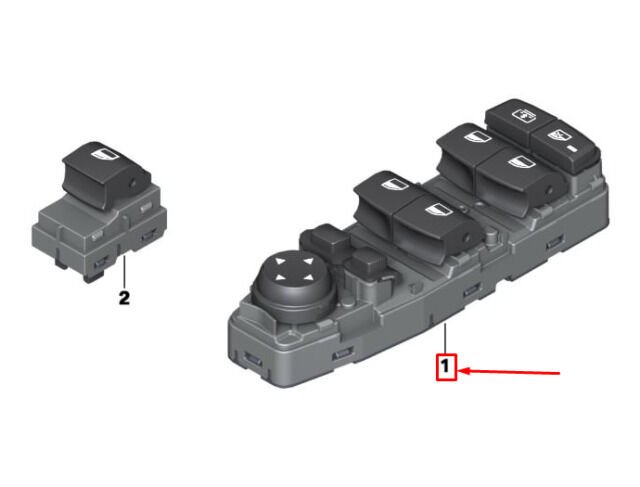 BMW-61319354858-61319354858-9354858-BMW-CAM DÜĞMESİ SOL